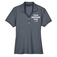 Devon & Jones Women's Pima Piqué Polo, Graphite, Front view, Mockup