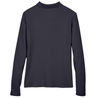 Devon & Jones Women's Pima Piqué Long Sleeve Polo, Navy, Back view