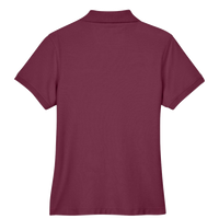 Devon & Jones Women's Pima Piqué Polo, Burgundy, Back view