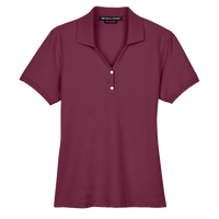 Devon & Jones Women's Pima Piqué Polo, Burgundy, Front view