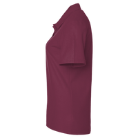 Devon & Jones Women's Pima Piqué Polo, Burgundy, Left Sleeve view