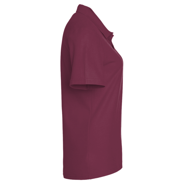 Devon & Jones Women's Pima Piqué Polo, Burgundy, Right Sleeve view