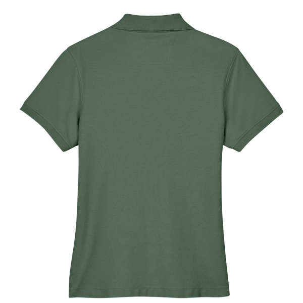 Devon & Jones Women's Pima Piqué Polo, Dill, Back view