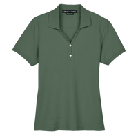 Devon & Jones Women's Pima Piqué Polo, Dill, Front view