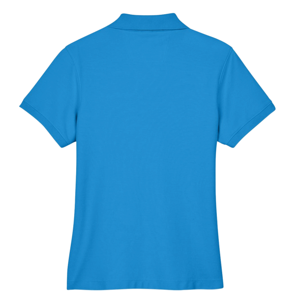 Devon & Jones Women's Pima Piqué Polo, French Blue, Back view