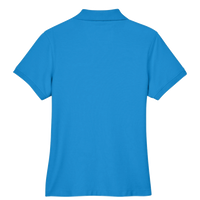 Devon & Jones Women's Pima Piqué Polo, French Blue, Back view