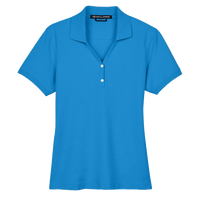 Devon & Jones Women's Pima Piqué Polo, French Blue, Front view