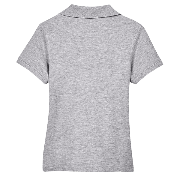 Devon & Jones Women's Pima Piqué Polo, Grey Heather, Back view
