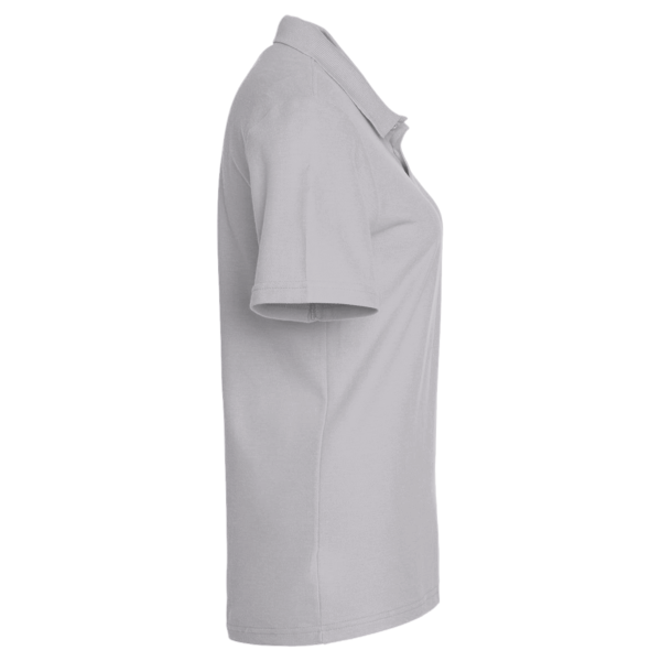 Devon & Jones Women's Pima Piqué Polo, Grey Heather, Right Sleeve view