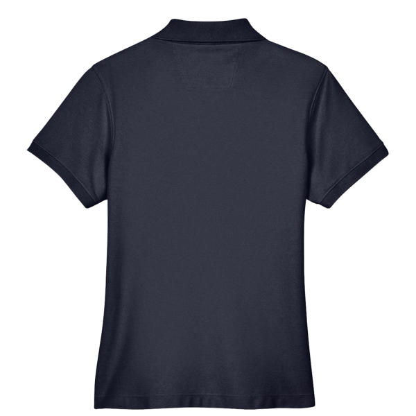 Devon & Jones Women's Pima Piqué Polo, Navy, Back view