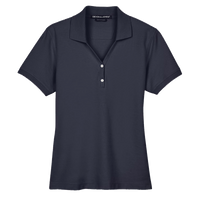 Devon & Jones Women's Pima Piqué Polo, Navy, Front view