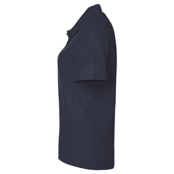 Devon & Jones Women's Pima Piqué Polo, Navy, Left Sleeve view