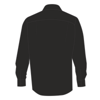 Dickies Men's Industrial Long Sleeve Work Shirt, Black, Back view