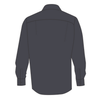 Dickies Men's Industrial Long Sleeve Work Shirt, Dark Charcoal, Back view