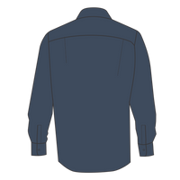 Dickies Men's Industrial Long Sleeve Work Shirt, Dark Navy, Back view