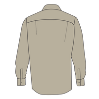 Dickies Men's Industrial Long Sleeve Work Shirt, Desert Sand, Back view