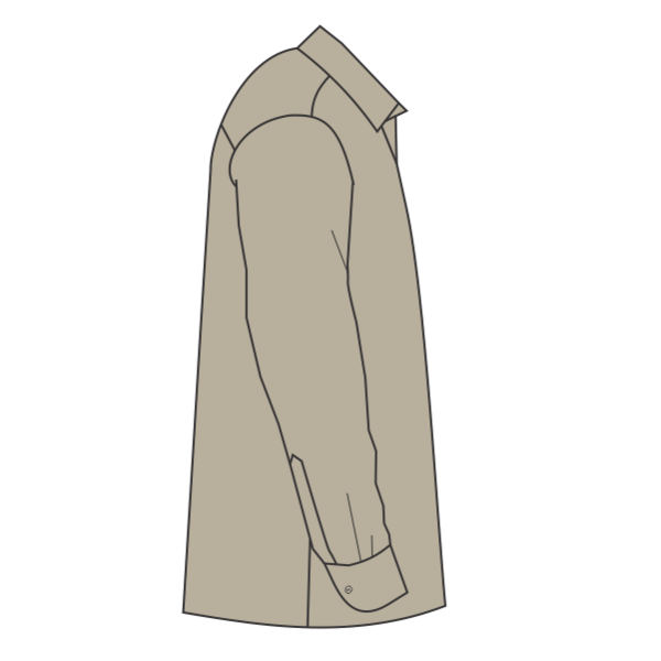 Dickies Men's Industrial Long Sleeve Work Shirt, Desert Sand, Right Sleeve view