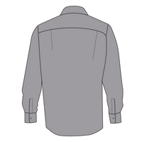 Dickies Men's Industrial Long Sleeve Work Shirt, Graphite Grey, Back view