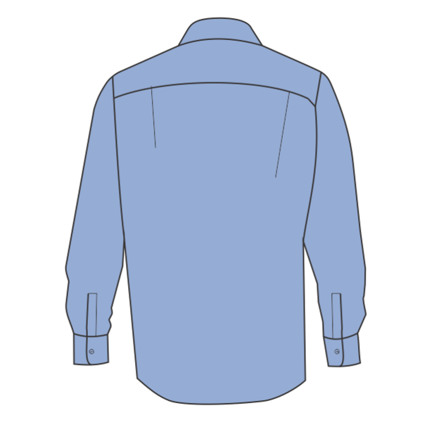Dickies Men's Industrial Long Sleeve Work Shirt, Light Blue, Back view