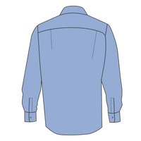 Dickies Men's Industrial Long Sleeve Work Shirt, Light Blue, Back view