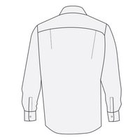 Dickies Men's Industrial Long Sleeve Work Shirt, White, Back view