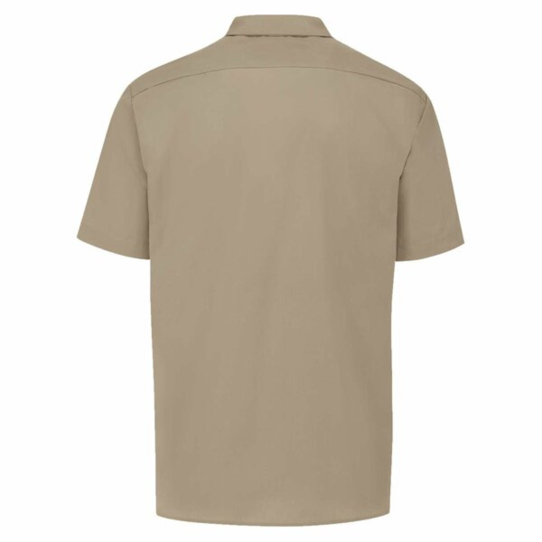 Dickies Men's Industrial Short Sleeve Work Shirt, Desert Sand, Back view