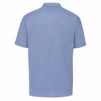 Dickies Men's Industrial Short Sleeve Work Shirt, Light Blue, Back view