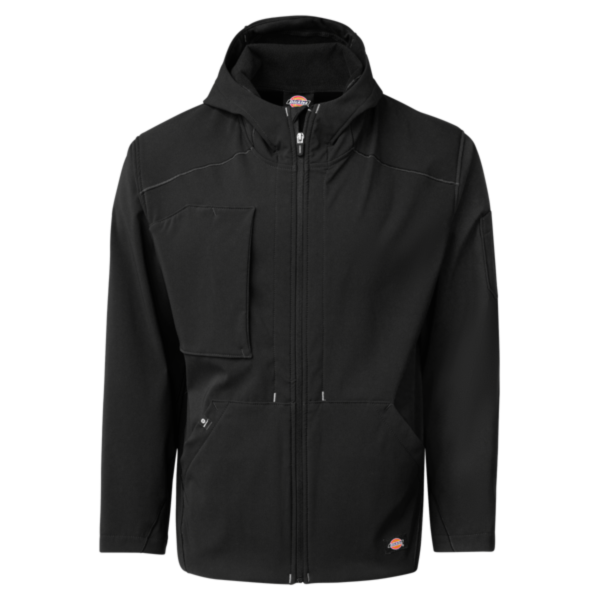 Dickies Men's Protect Hooded Jacket, Black, Front view