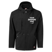 Dickies Men's Protect Hooded Jacket, Black, Front view, Mockup
