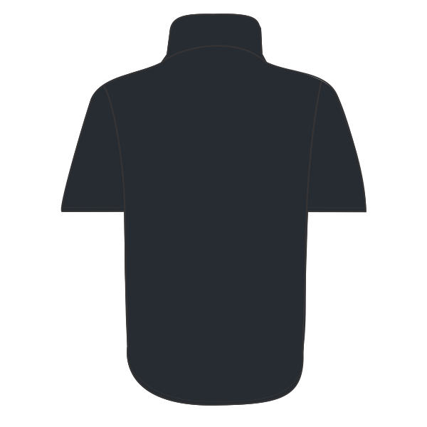 Dickies Men's Short Sleeve Work Shirt, Black, Back view