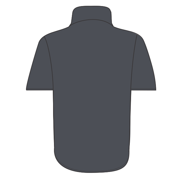 Dickies Men's Short Sleeve Work Shirt, Charcoal, Back view
