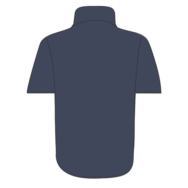 Dickies Men's Short Sleeve Work Shirt, Dark Navy, Back view