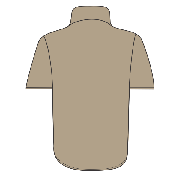 Dickies Men's Short Sleeve Work Shirt, Khaki, Back view