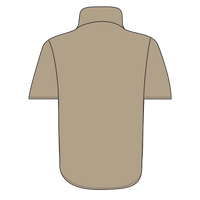 Dickies Men's Short Sleeve Work Shirt, Khaki, Back view