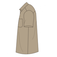 Dickies Men's Short Sleeve Work Shirt, Khaki, Left Sleeve view
