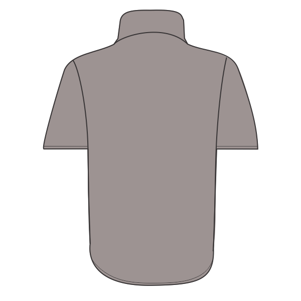 Dickies Men's Short Sleeve Work Shirt, Silver Grey, Back view