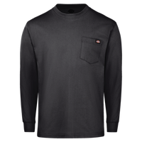 Dickies Men's Traditional Heavyweight Long Sleeve T-Shirt, Black, Front view