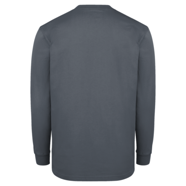 Dickies Men's Traditional Heavyweight Long Sleeve T-Shirt, Charcoal, Back view