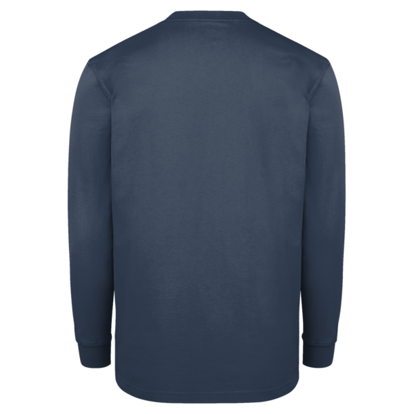 Dickies Men's Traditional Heavyweight Long Sleeve T-Shirt, Dark Navy, Back view