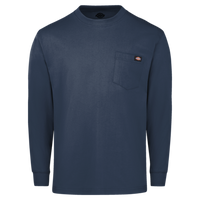 Dickies Men's Traditional Heavyweight Long Sleeve T-Shirt, Dark Navy, Front view