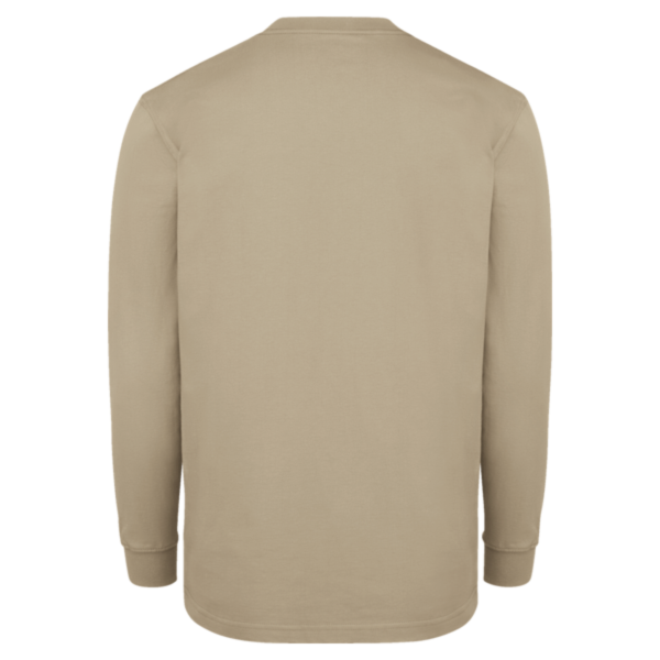 Dickies Men's Traditional Heavyweight Long Sleeve T-Shirt, Desert Sand, Back view
