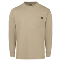 Dickies Men's Traditional Heavyweight Long Sleeve T-Shirt, Desert Sand, Front view