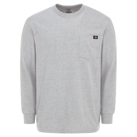Dickies Men's Traditional Heavyweight Long Sleeve T-Shirt, Heather Grey, Front view