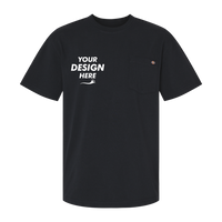Dickies Men's Traditional Heavyweight T-Shirt, Black, Front view, Mockup