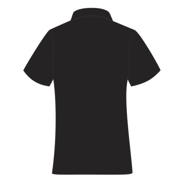 Dickies Women's Industrial Short Sleeve Work Shirt, Black, Back view