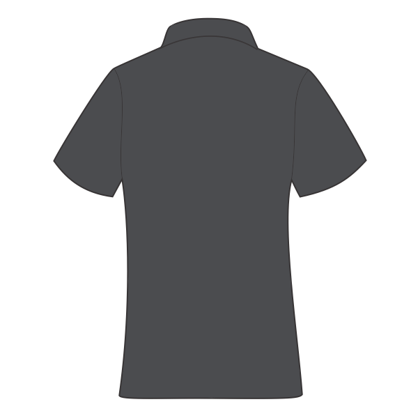 Dickies Women's Industrial Short Sleeve Work Shirt, Dark Charcoal, Back view
