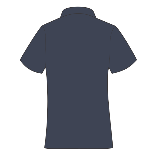 Dickies Women's Industrial Short Sleeve Work Shirt, Dark Navy, Back view