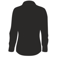 Dickies Women's Long Sleeve Industrial Work Shirt, Black, Back view