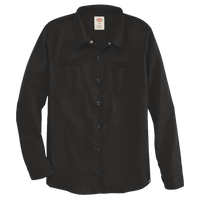 Dickies Women's Long Sleeve Industrial Work Shirt, Black, Front view