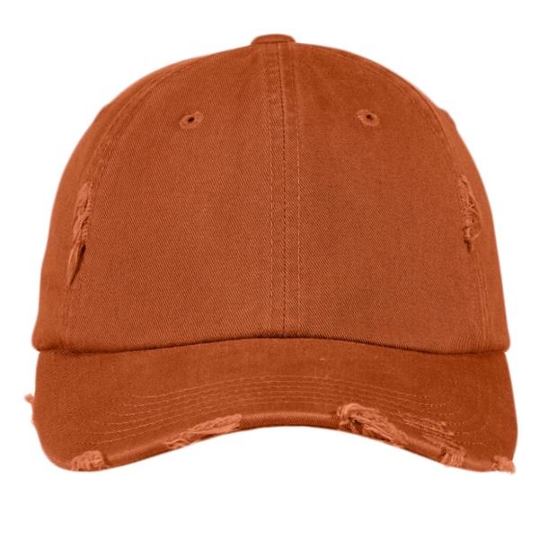 District Distressed Cap, Burnt Orange, Front view